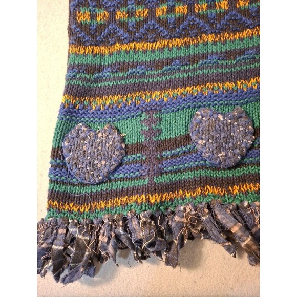 Vintage WIP Stitch Sweater  Womens Medium Ramie Cotton Blend Geometric Hearts - Picture 4 of 10
